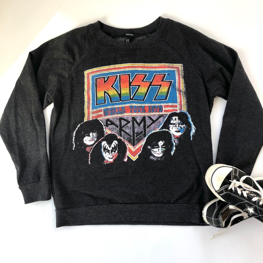 Forever 21 Kiss World Tour 1979 Sweat Shirt